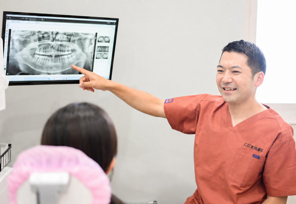 高萩市で小児歯科や予防歯科に対応するここまる歯科の診療風景